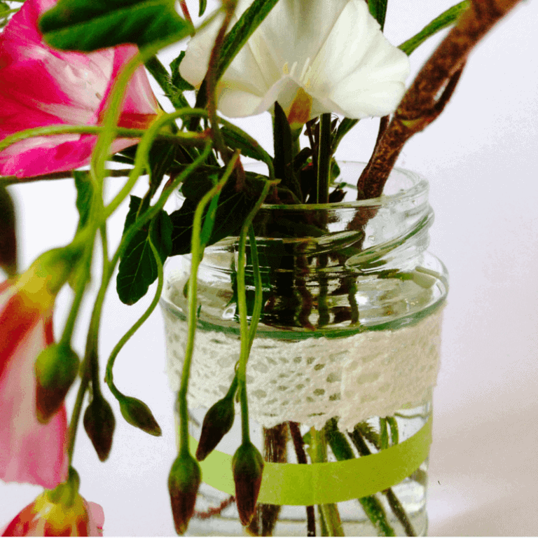 Washi Tape Jam Jar Vases The Paperdashery