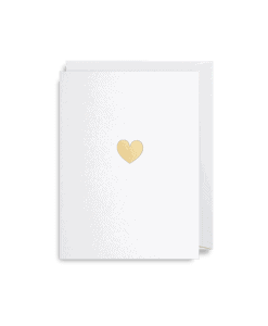 simple gold heart chic card