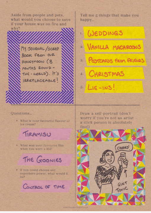 Penpal printable example – The Paperdashery