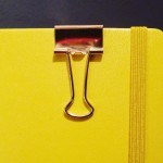 Gold binder clip