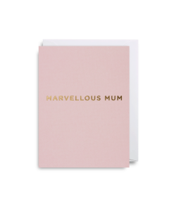 Marvellous mum mini pink card gold lettering
