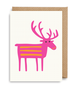 pink mini reindeer card