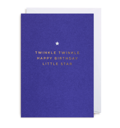 twinkle twinkle happy birthday card for kids