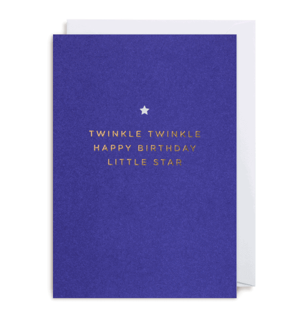 twinkle twinkle happy birthday card for kids