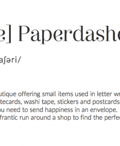 The Paperdashery for gift voucher