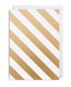 10x striped gold postcards with envelopes