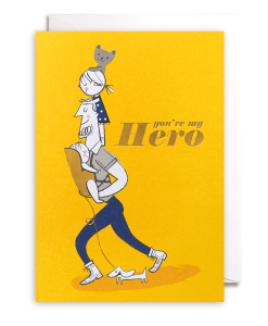 You're my hero fathers day card