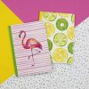 tropical flamingo notebook & fruit notebook