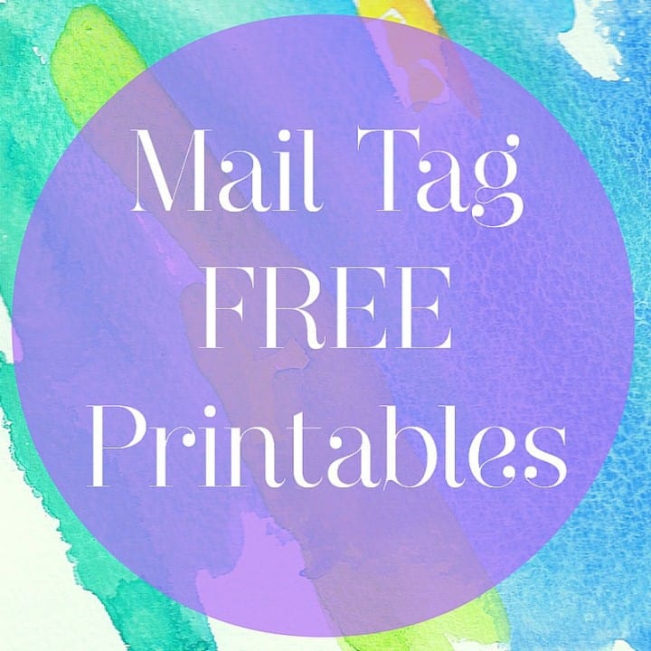 Mail tag free printables square