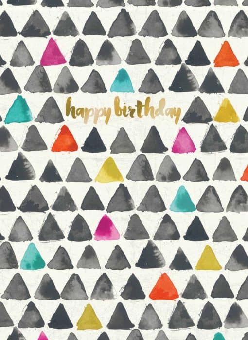 Triangle happy birthday card