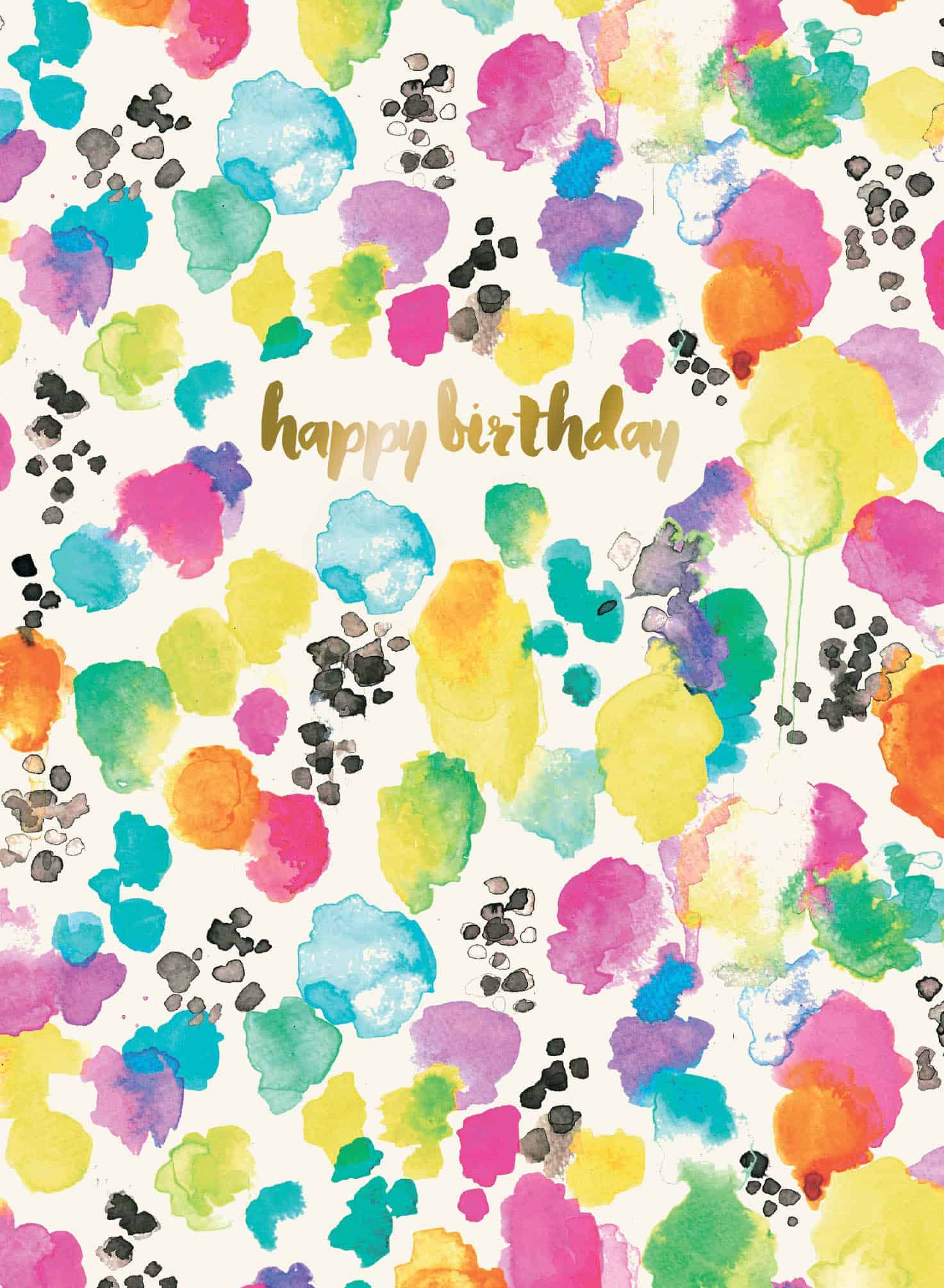 watercolour birthday card