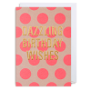 pink polka dot birthday card