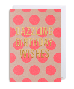 pink polka dot birthday card