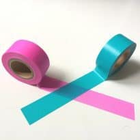 Turquoise washi tape with pink