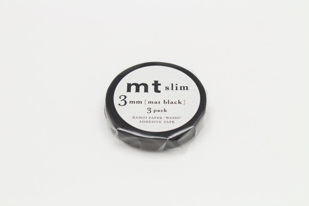 MT slim matte black 3mm washi tape