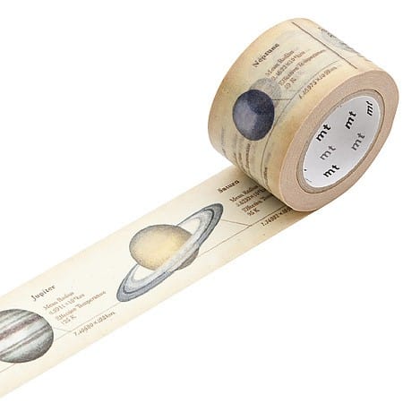 MT ex encyclopaedia / solar system washi tape - The Paperdashery