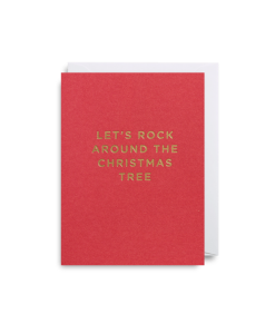 Let's rock around the Christmas tree card red