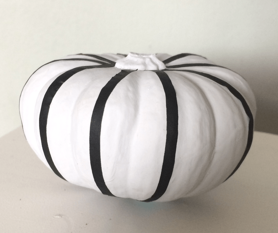 slim black vertical washi tape striped mini pumpkin