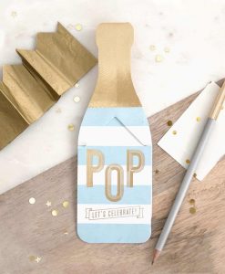 champagne bottle card pop