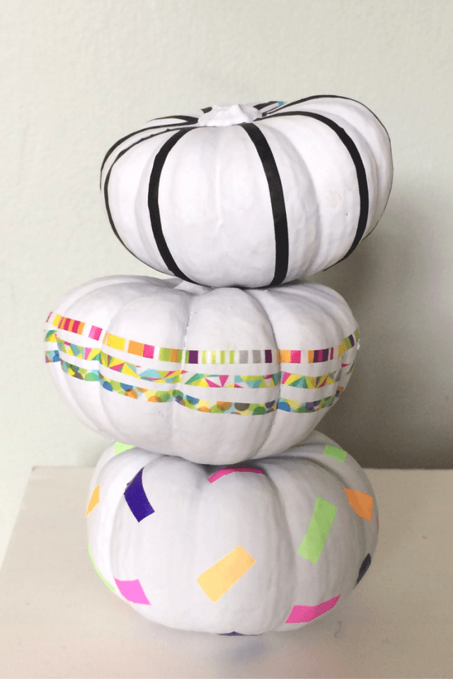 pretty pumpkins with washi tape