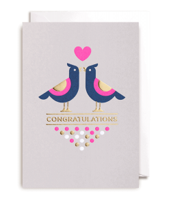 love birds congratutations card