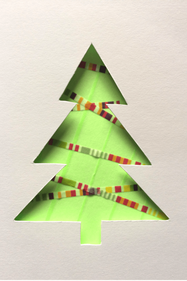 easiest washi tape DIY Christmas card