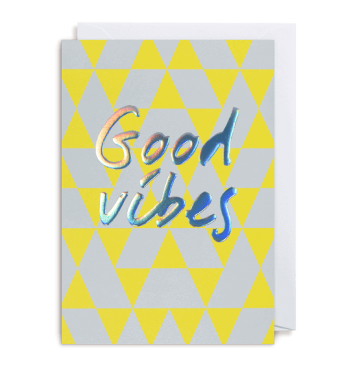 Graphic good vibes card