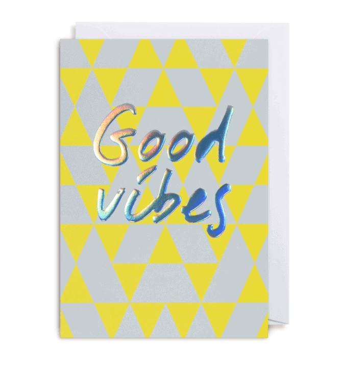 Graphic good vibes card