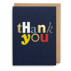 Typographic mini thank you card