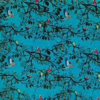 Turquoise holler bird wrapping paper