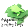 Origami jumping frogs